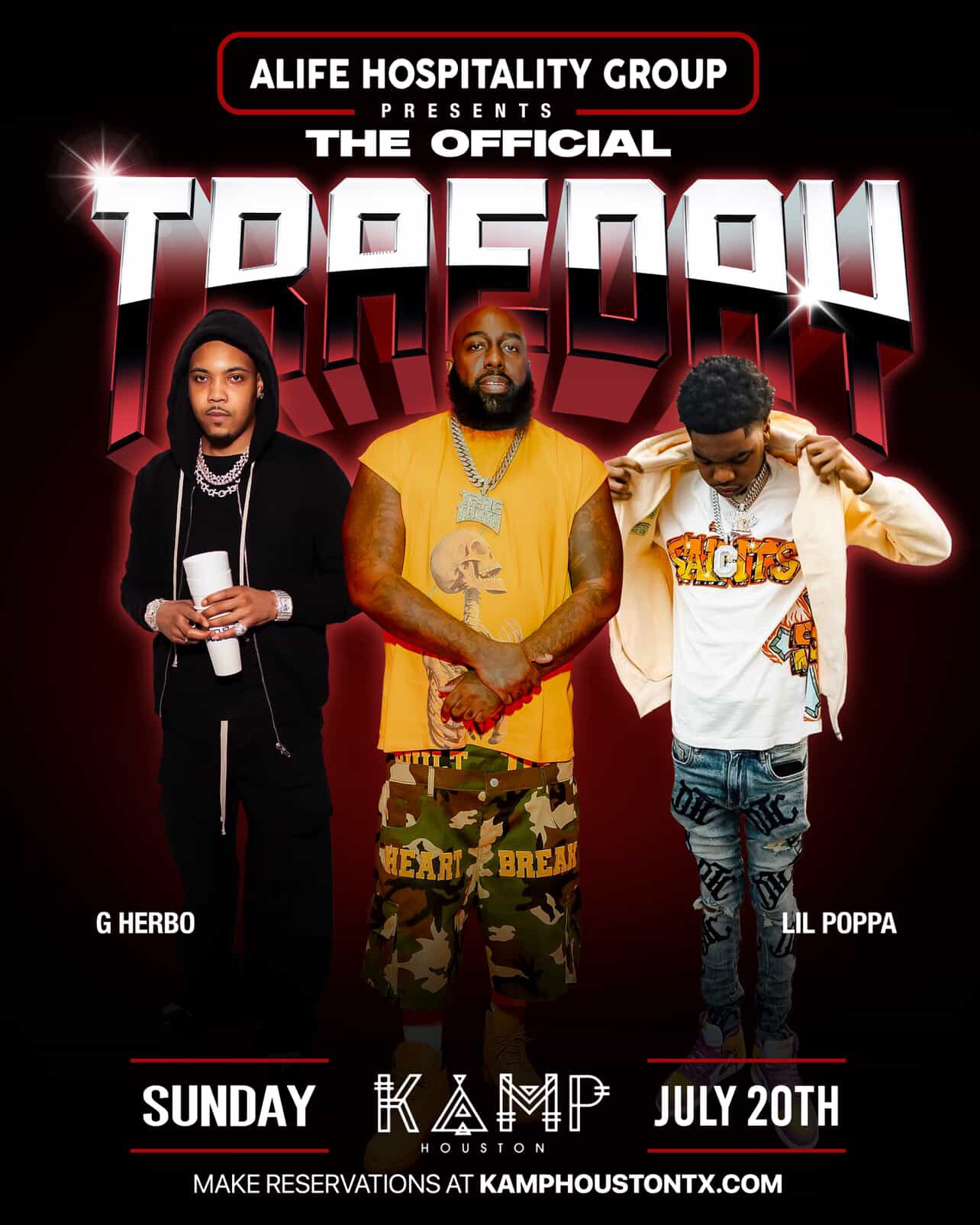 TRAE DAY KICKOFF. – G HERBO & LIL POPPA